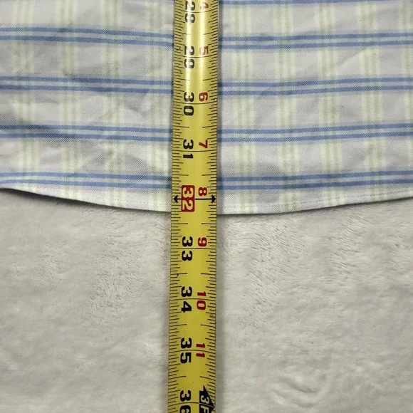 Brooks Brothers Shirt Mens XL Blue Green Plaid Madison Non Iron Button Down - Picture 10 of 11